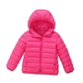 thumbnail image 2 of ITSAME Girls Hooded Quilted Puffer Jacket Long Sleeve Full Zip Winter Warm Thick Coat with Pockets Hot Pink Size 14, 2 of 3