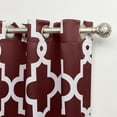 thumbnail image 4 of Exclusive Home Ironwork Sateen Woven Room Darkening Blackout Grommet Top Patio Curtain Panel, 108"x84", Burgundy, 4 of 9
