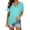 002_Mint Green, variant on YEJIMAN Blue Shirt Women Trendy, Colored cotton Plus Size Tunic Tops For Women, Short Sleeves V Neck Plain Color Soft Loose Fitting Summer T Shirts Women