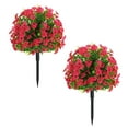 thumbnail image 1 of 2 Pack 24 Inch Artificial Boxwood Topiary Ball Trees for Indoor Outdoor Decor, 1 of 5