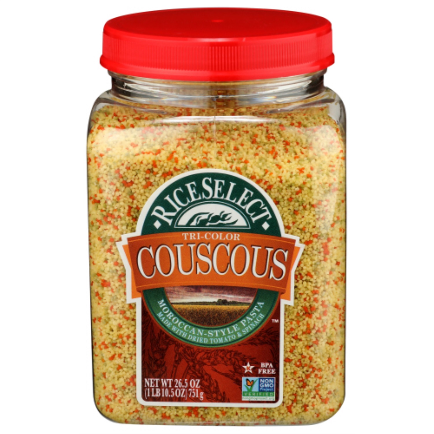 RiceSelect Couscous Tri Color Case of 4 26.5 oz.