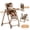 Upgrade Swing-KHAKI, variant on Iris Baby 6-in-1 Baby High Chair,Baby Dining Chair,Toddler Rocking Chair with Silent Swivel Wheels & PU Cushion& Adjustable Height,Infants&Newborns,Unisex, Khaki