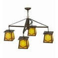 thumbnail image 3 of Meyda 142132 41 in. Kirkpatrick 4 Light Chandelier, Antique Copper, 3 of 6