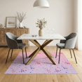 thumbnail image 3 of ODIKA Clusters Whimsical Stars Ombre Gradient Watercolor Large Confetti Pink Playful Non-Slip Chair-Friendly for Dining Room, Under Table, Home Office, 3 of 7