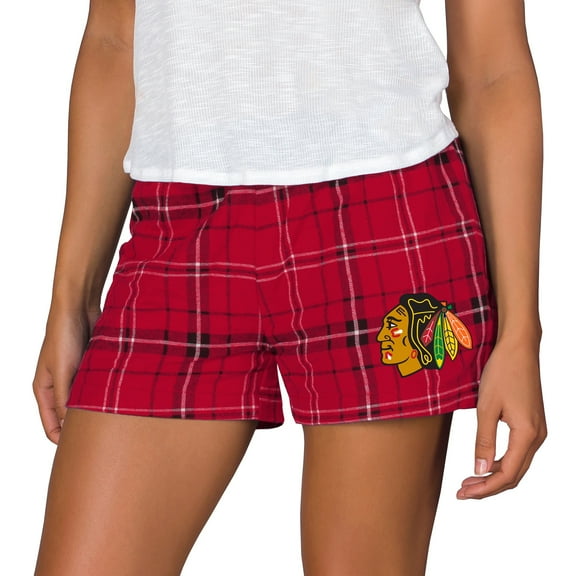 Women's Concepts Sport Red/Black Chicago Blackhawks Ultimate Flannel Shorts
