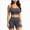 A16-Dark Gray, variant on Women 2 Piece Workout Sets Padded Tank Tops Tummy Control Leggings Gym Outfits,Seamless(Khaki,M)