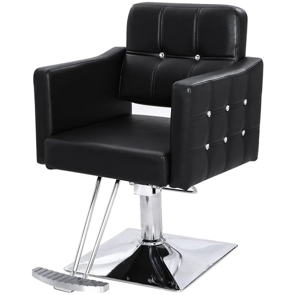 UBesGoo Hair Salon Chair Hydraulic Barber Chair for Home Barbershop Black, Braiding Chair for Hair Stylist Heavy Duty, Styling Hairdressing Beauty Spa Equipment