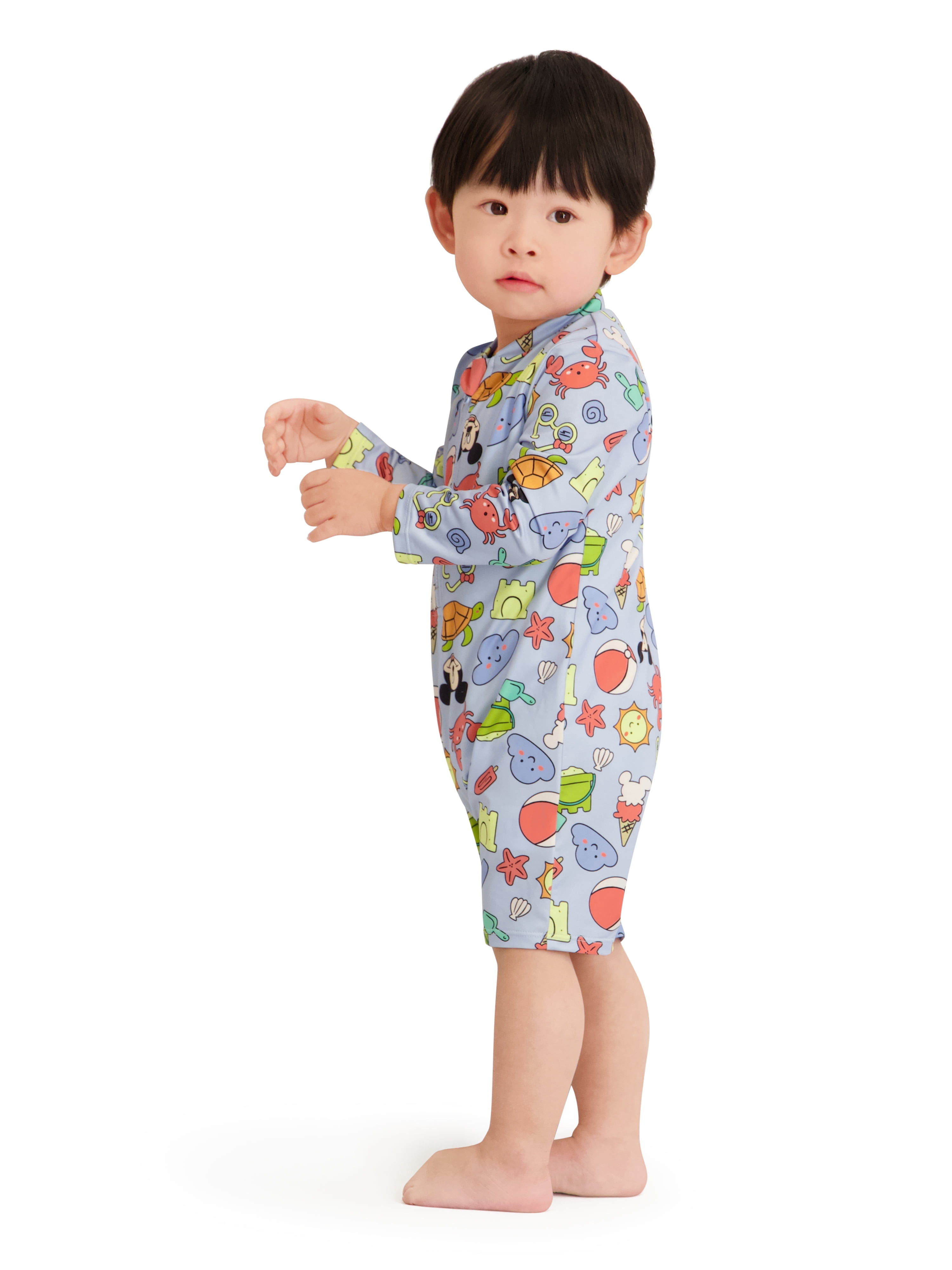 Character Baby Boy One- Piece Rash Guard Swimsuit, Sizes 0/3M- 24M