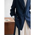 thumbnail image 3 of Veste de Complet à Col Châle Luxi de Qualité Supérieure pour Femmes, Coupe Ample, Mode, Drapée, à Lacets, Haut de Complet 8825, 3 of 6