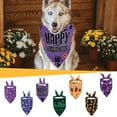 thumbnail image 2 of OutmaxHome 2 Pack Halloween Dog Bandana, Pumpkin Bat Dog Scarf Bib, Pet Halloween Bandanas Costume Accessories for Medium Large Dogs, 2 of 2