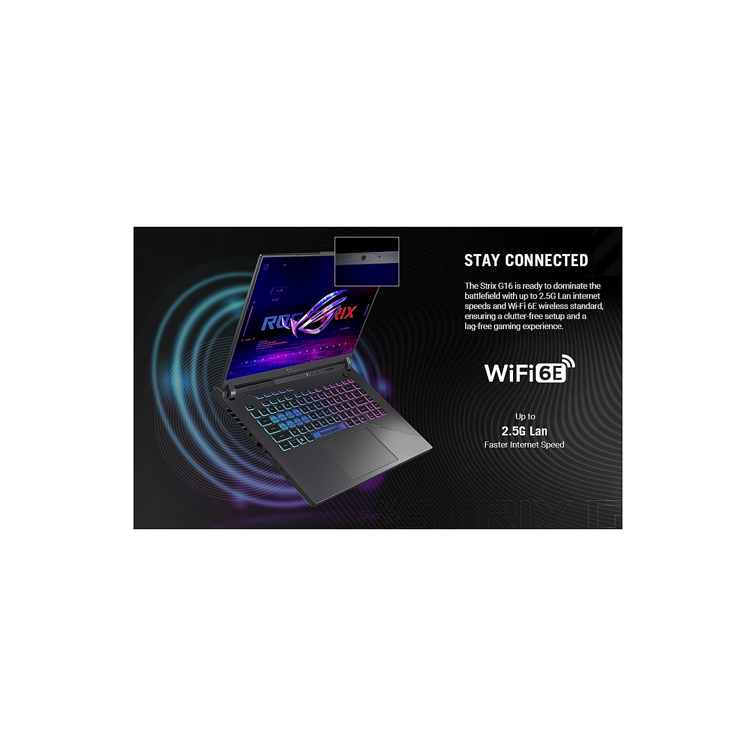 ASUS ROG Strix G16 16" FHD 165Hz Gaming Laptop NVIDIA GeForce RTX 5050 AMD Ryzen 9 9955HX 16GB RAM