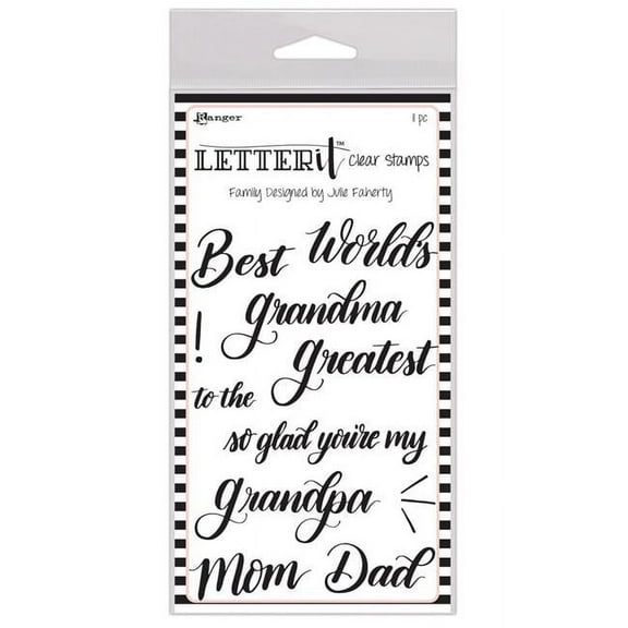 Ranger Letter It Clear Stamp Set Family