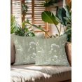 thumbnail image 2 of Outdoor Pillows Waterproof, Sage Green Spring Floral Bedding Throw Pillows with Insert for Couch Sofa Bed, Elegant Pastoral Flowers 18x18 Inch Pillowcases Decorative Camping Patio Pillow Set of 2, 2 of 8