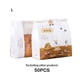 thumbnail image 5 of Inteprter 50 pack/lote bolsa para tostadas en rodajas borde prensado en caliente hecho a mano y bolsa autosellante de ventana transparente Organizadores de utensilios de cocina blanco talla grande, 5 of 6
