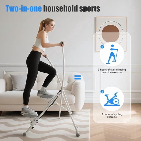 Vertical Climber Exercise Machine, Simulates Climbing & Running, Non-Slip Pedals with Adjustable Angle, Space-Saving Foldable Design for Small Apartments