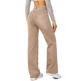 thumbnail image 4 of HKYNLAG Women Baggy Wide Leg Jeans High Waist Boyfriend Jeans Straight Leg Loose Trousers Y2k Streetwear Pants for Women Khaki XL, 4 of 5