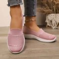 thumbnail image 6 of Fashion Breathable Sneaker Mesh Slip On Walking Shoes Arch Support Solid Color Pink, 6 of 8