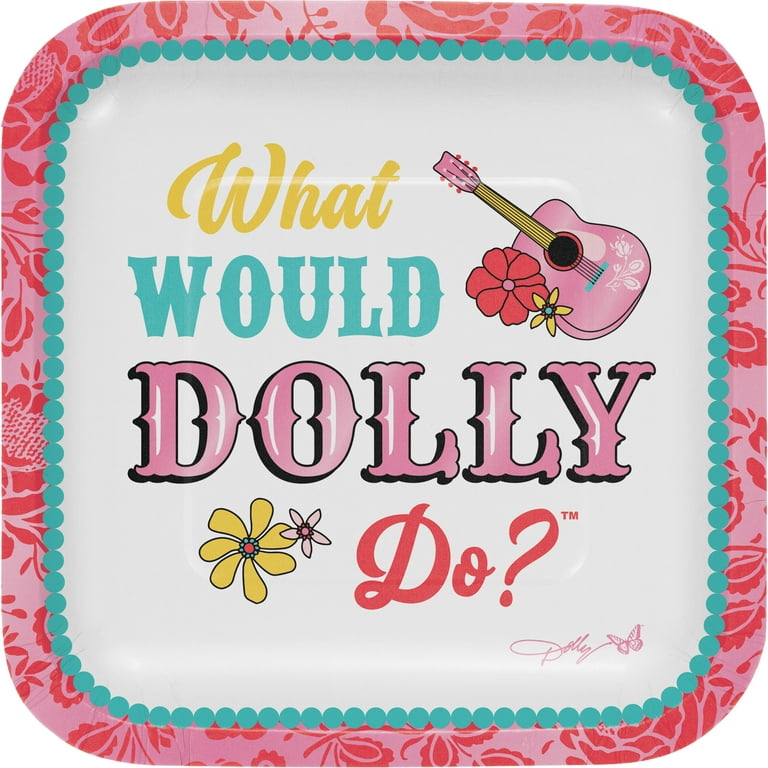 Dolly Parton Dessert & Appetizer Paper Plates - 10ct, 'What Would