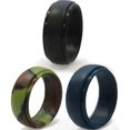 thumbnail image 6 of Silicone Rubber Wedding Rings for Men Pack Black Blue Camo White Size 14, 6 of 11