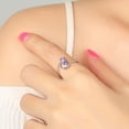 thumbnail image 3 of Anillo para niñas Anillos de plata de ley 925 con piedras natales para mujeres Anillo ajustable con piedras de corazón abierto Anillo del mes de constelación Joyería de regalo de cumpleaños y San, 3 of 6