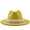 Yellow, variant on Women's British Style Fashion Elegant Jazz Hat Pearl Ring With Top Hat Big Brim Hat Ladies Woolen Hat