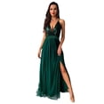 thumbnail image 4 of Women's Summer Solid Color Sexy Strap Open Dress with Large Openings, 4 of 6