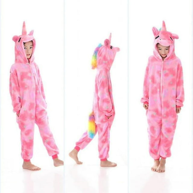 Kids Onesie Flannel Pajamas Cartoon Animal Figure Costume With Hood Winter Home Suit zhangyuxiang LED