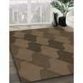 thumbnail image 2 of Ahgly Company Indoor Round Patterned Wood Brown Area Rugs, 7' Round, 2 of 6