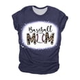 thumbnail image 1 of Mujeres Casual Béisbol Mamá Tie-dyed Impreso Manga corta Cuello redondo Pullover Blusa Camiseta Tops OAVQHLG3B Store lin121212, 1 of 5