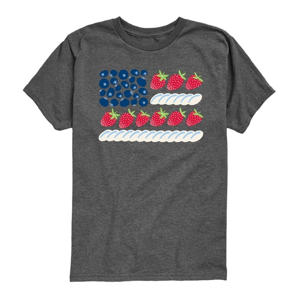 Instant Message - Fruit Flag - Youth Boys Short Sleeve Graphic T-Shirt