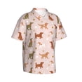 thumbnail image 2 of Uemuo Star Cute Dog Printed Regular Fit Short Sleeve Casual Hawaiian Shirt for Men,Aloha shirt,Tropical shirt,Floral print shirt,Vacation Beach shirt-Medium, 2 of 9