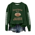 thumbnail image 1 of WEAIXIMIUNG Chandails en Molleton Zippés pour Femmes, Chandails en Molleton Décontractés Légers à Col Rond, Manches Longues, Imprimé Graphique Football, Pull-Over, Blouse, 1 of 4