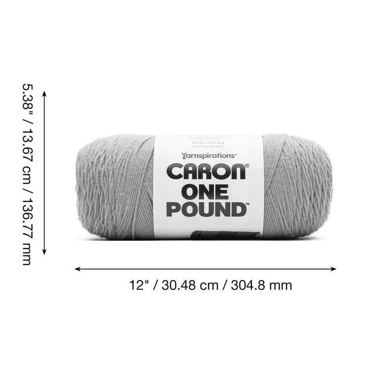 Caron® One Pound™ #4 Medium Acrylic Yarn, Canal 16oz/454g, 812 Yards (2  Pack) 
