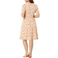 thumbnail image 3 of MODA NOVA Junior's Doll Collar A-Line Chiffon Floral Midi Dress, 3 of 5