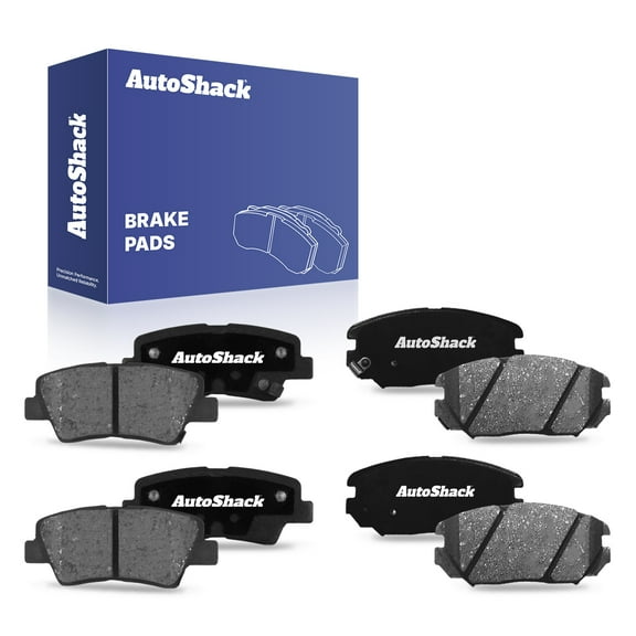 AutoShack Front & Rear Ceramic Brake Pad Set | Replacement for 2008-2010 Hyundai Sonata 2007-2009 Kia Amanti | 8-PC