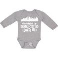 thumbnail image 3 of Inktastic Kansas City Missouri Loves Me Skyline Boys or Girls Long Sleeve Baby Bodysuit, 3 of 5