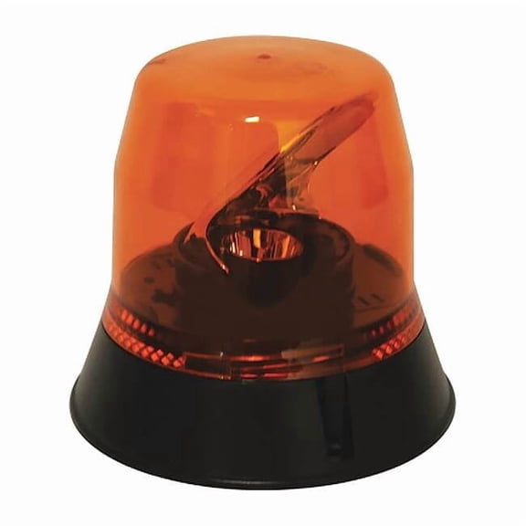 Ecco Rotating Beacon, Amber, Permanent, 6" dia. EB7813A