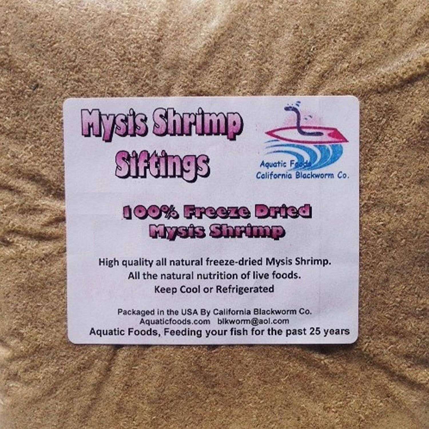 Aquatic Foods Freeze Dried Mysis Shrimp Fine Powder Siftings 1lb