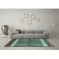 thumbnail image 3 of Ahgly Company Indoor Rectangle Abstract Light Blue Modern Area Rugs, 7' x 9', 3 of 4