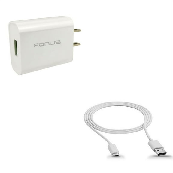 18W Quick Home Charger w MicroUSB 6ft USB Cable J5A for Motorola Google Nexus 6, DROID MAXX 2 - Nokia 6, 2 V - Samsung Galaxy Stardust Sol Sky, S7 S6 S5, Sport (SM-G860P) Mini S4 Mega SPH-L600