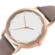 thumbnail image 2 of Reloj de pulsera de cuarzo de moda con esfera analógica redonda y estilo unisex, de piel sintética gris, 2 of 5