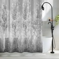 thumbnail image 2 of Gray Tree Plant Fabric Shower Curtain Forest Oil Painting Washable Shower Curtains for Bathroom, Waterproof Bath Curtain with Hooks Home Decor 72x72in, 2 of 8
