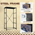 thumbnail image 4 of 4 Drawer Vertical Storage Dresser Vintage Turkish rug style with Wood Top Fabric Pull Drawers, 4 of 8