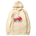 thumbnail image 5 of Plus Size Long Sleeve Hoodies for Women Fashion Crew Neck Unisex Sweatshirt with Pockets Casual Print Pullover Tops(Beige,XXL), 5 of 5