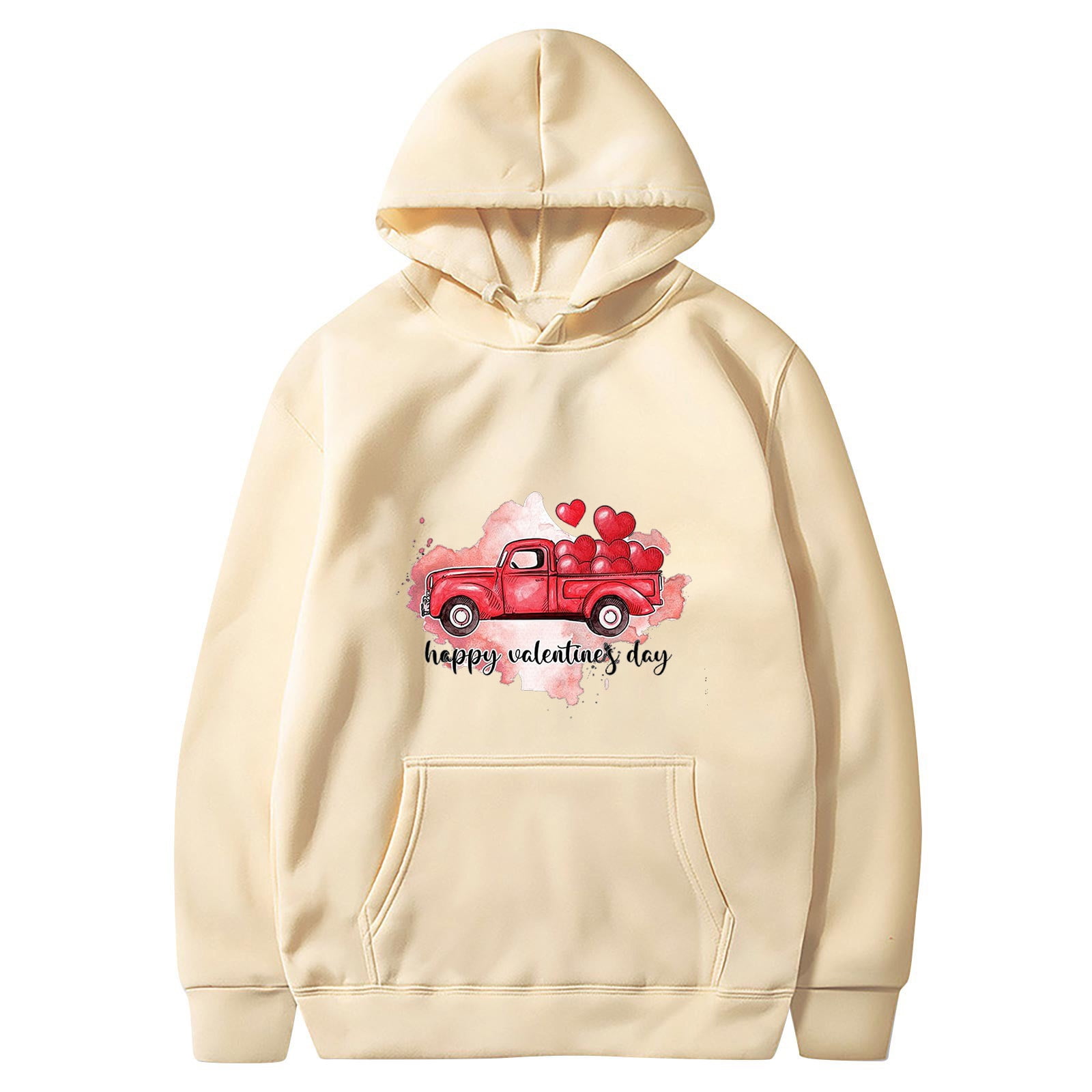Heart print hoodie hot sale
