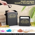 thumbnail image 3 of Metal Laundry Pods Container, Dryer Sheet Holder, 2PC Glass Qtips Mason Jars for Laundry Room Organization and Storage, Black Farmhouse Decor, Laundry Powder Container with Scoop, Space Saving, 3 of 8