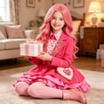thumbnail image 6 of Rise Red Cosplay Costume, Halloween Costume with Dress, Jacket, Belt, Bag and Socks, Character-Inspired Outfit for Halloween Party and Costume Events, 140, 6 of 8