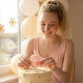 thumbnail image 5 of 1-Piece Pink Daisy Number Birthday Candle with Sparkling Glitter, Cake Topper for Spring & Sweet Celebrations Number 9, 5 of 6