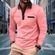 thumbnail image 1 of pstuiky camisetas de manga larga para hombre, Camisa informal de manga larga para hombre, color liso, con cuello vuelto, escote en V y botones tops de invierno para hombre xl, 1 of 6