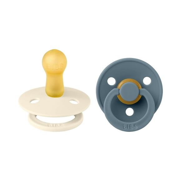 Chupete BIBS Marfil/Azul Petróleo 2 Piezas